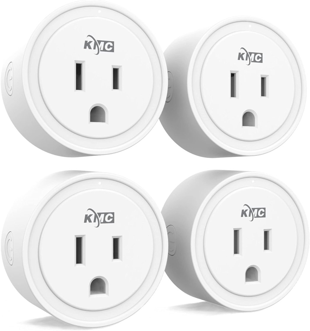 KMC Smart Plug Mini 4-Pack, Wi-Fi Outlets for Smart Home, Remote Control Lights and Devices from Anywhere, No Hub Required, ETL Certified, Works with Alexa and Google Home - Product Image