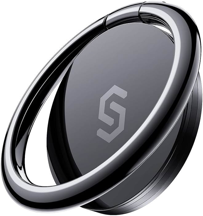 Syncwire Cell Phone Ring Holder Stand, 360 ° Rotation Finger Ring Kickstand Polished Metal Phone Grip Compatible with iPhone, Samsung, LG, Sony - Product Image