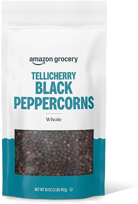 Amazon Grocery, Tellicherry Whole Black Peppercorn, 16 Oz - Product Image