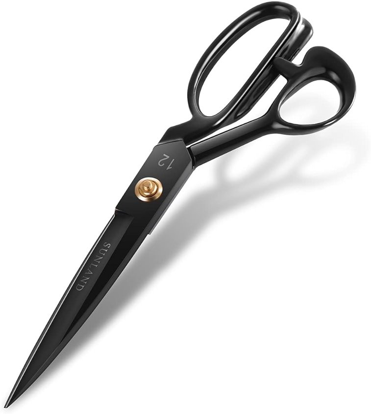 SUNLAND Professional Tailor Scissors Heavy Duty Tailor Shears for Costume Designer Dressmaker Sewing Fabric Black - Product Image