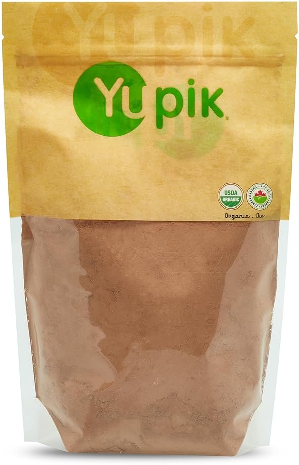 Yupik Organic Raw Cacao Powder, 2.2 lb, Gluten-Free, GMO-Free, Kosher, Vegan, Dairy-Free, No Added Sugar, Made from Raw Cacao Beans, Rich Chocolate Flavor, Ideal for Baking & Beverages - Product Image