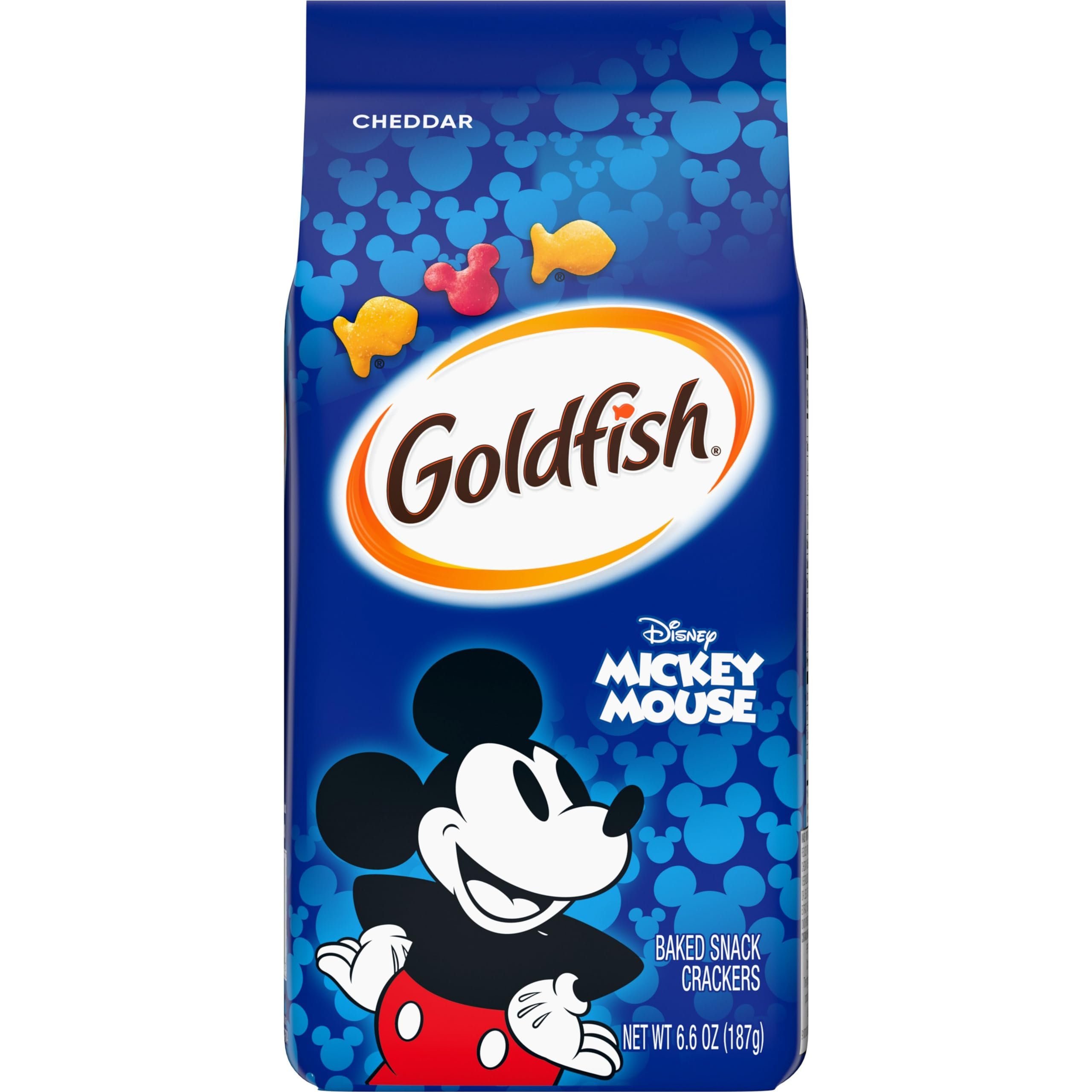 Goldfish Disney Mickey Mouse Cheddar Crackers, Snack Crackers, 6.6 oz bag - Product Image