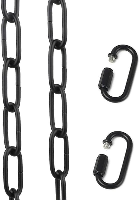 WOERFU 6 feet Black Pendant Light Fixture Chain Permits Installation of Chain-Hung Fixtures On High Ceilings with Maximum Fixture Weight of 50 Pounds - Product Image