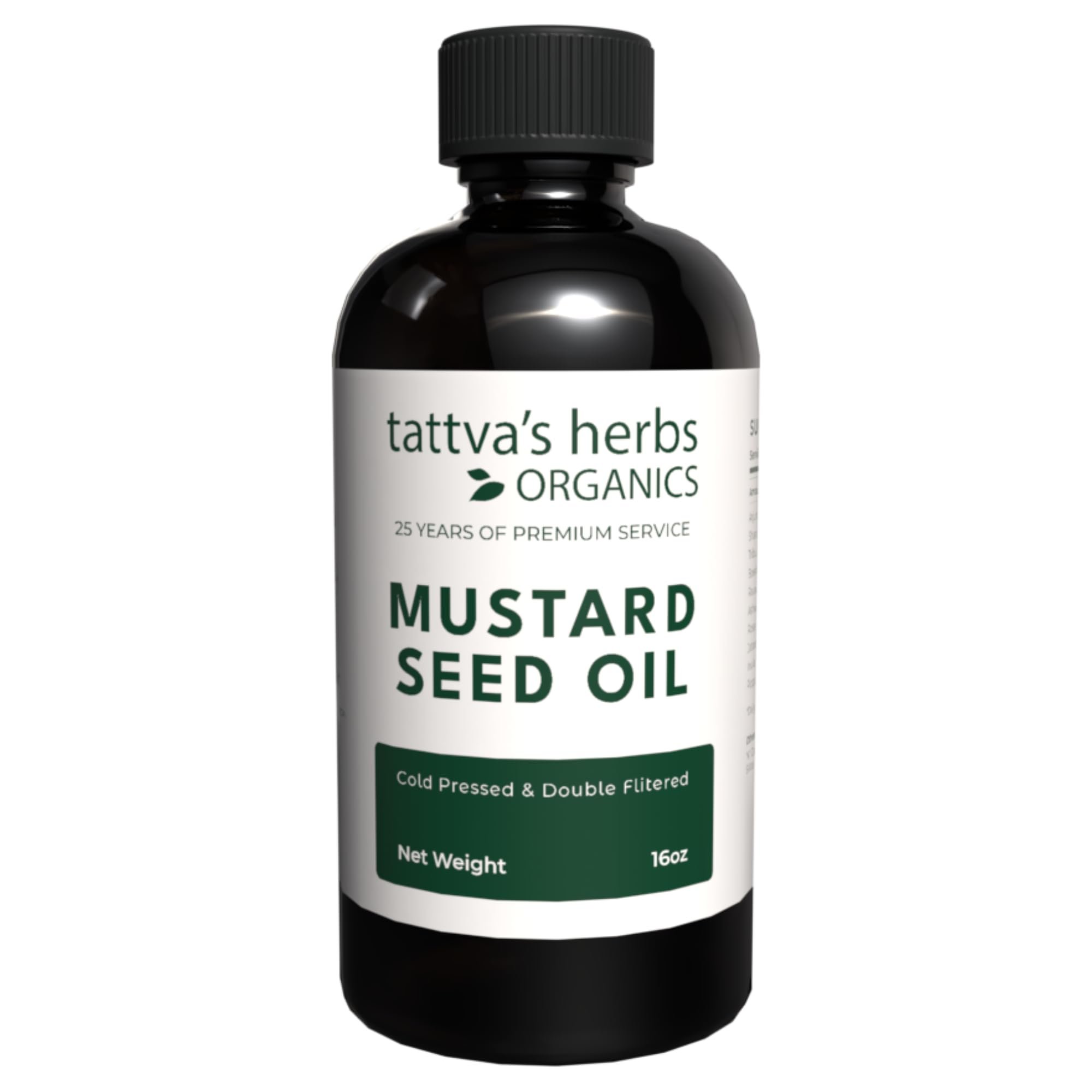 Tattva's Herbs Unrefined Cold Pressed Mustard Seed Oil for Hair & Body, 16oz - Product Image