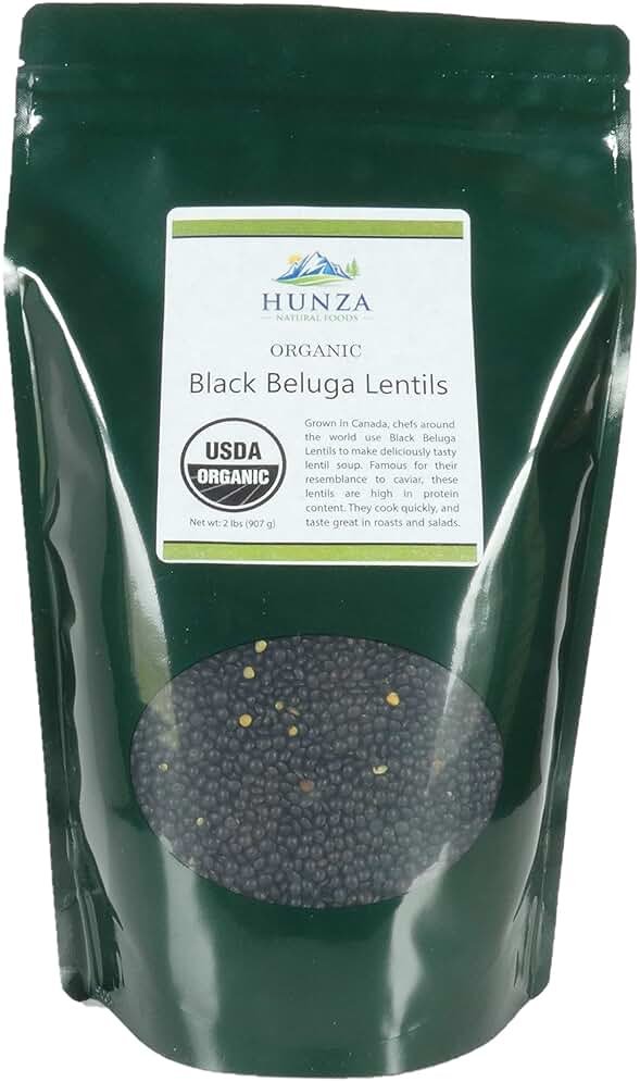 Hunza Organic Black Beluga Lentils (2-lbs) - Product Image
