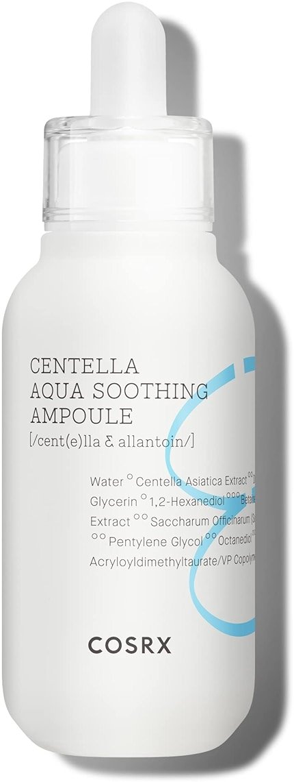 COSRX Centella Aqua Soothing Ampoule, Centella Asiatica Cica Serum, Korean Skin Care, 1.35 Fl oZ, For Sensitive Skin, Daily Skin Serum, Paraben Free, No Animal Testing - Product Image