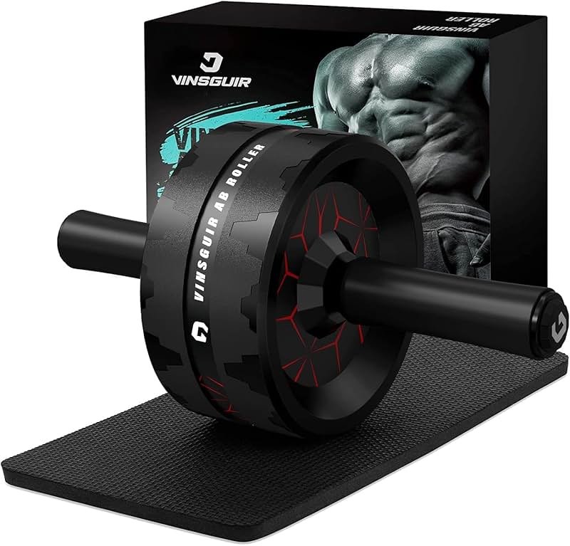 VINSGUIR Ab Roller Wheel, Abs & Core Workout Equipment for Home Gym with Knee Pad Accessories, Abdominal Wheel for Full-body Strength Training - Product Image