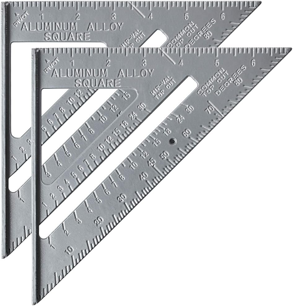 Mr. Pen Metal 7 Inches Rafter Square, Carpenter Square, 2 Pack - Product Image
