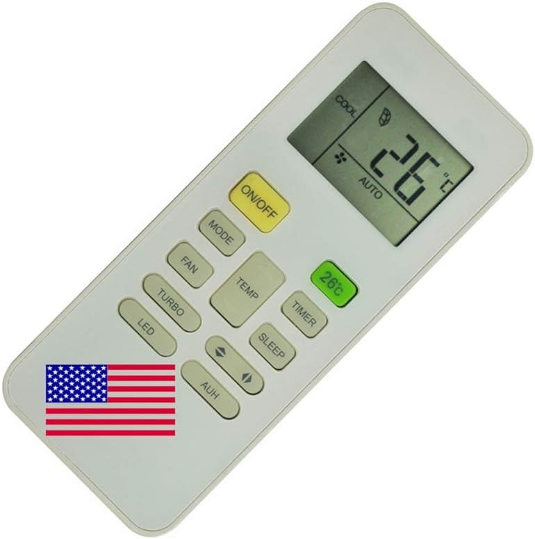 Replacement Remote Control for Comfort-aire Heat Controller RG52A1/BGEFU1 SMH09SA-0 SMA12SA-0 SMH12SA-0 SMA18SA-1 AC Air Conditioner - Product Image