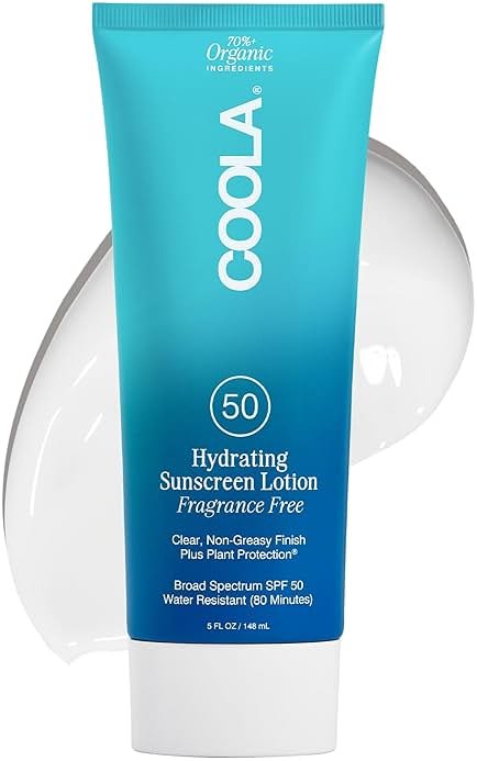 COOLA Organic Sunscreen SPF 50 Sunblock Body Lotion, Dermatologist Tested Skin Care for Daily Protection, Vegan and Gluten Free, Fragrance Free, 5 Fl Oz - Product Image