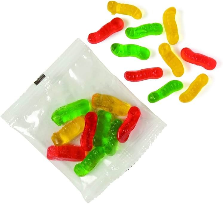 Fun Express Spring Wriggly Worms Gummy Candy – Soft & Chewy Fat-Free Edibles for Spring Parties Events & Special Occasions – Individually Wrapped – Perfect for Celebrations – 14 oz Total – 180 Pieces - Product Image
