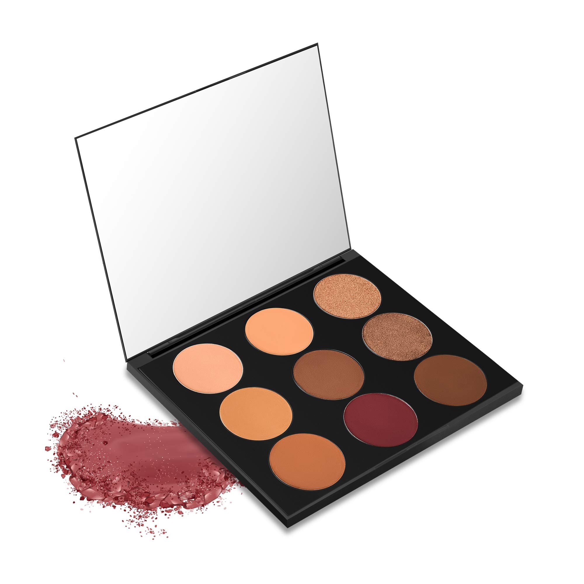 Mented Cosmetics Eyeshadow Palette Nude and Dark Eyeshadows, Vegan, Paraben-Free Cruelty-Free Makeup, Made in USA, Neutral and Dark Glam Eyeshadow, 16.38g/0.58oz, 9 Pan, Everyday - Product Image