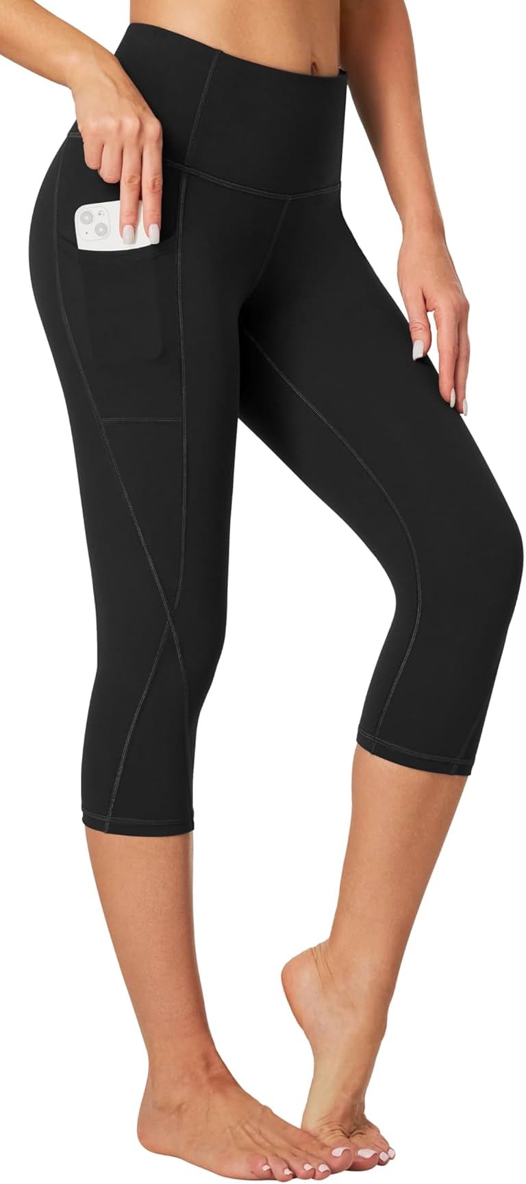 Heathyoga Capri Leggings for Women High Waisted Capri Leggings with Pockets for Women Tummy Control Yoga Pants Women - Product Image