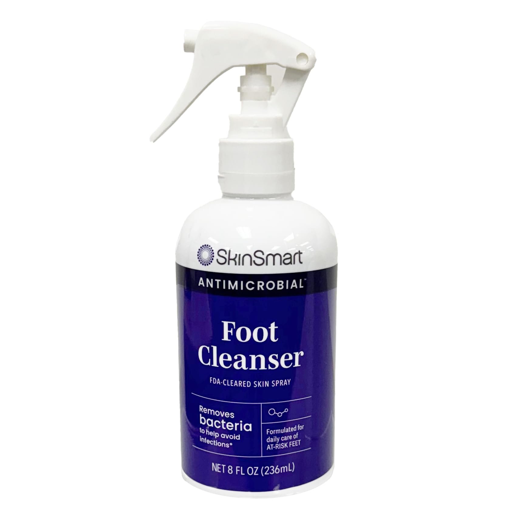 SkinSmart Daily Foot Cleanser for Advanced Foot Hygiene 8 ounce Spray - Product Image