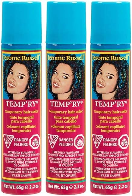 Jerome Russell Blonde Temporary Hair Color Spray - Temporary & Washable Blonde Hair Dye, Root Touch Up Hairs Color Spray, 2.2 oz x 3 Pack - Product Image