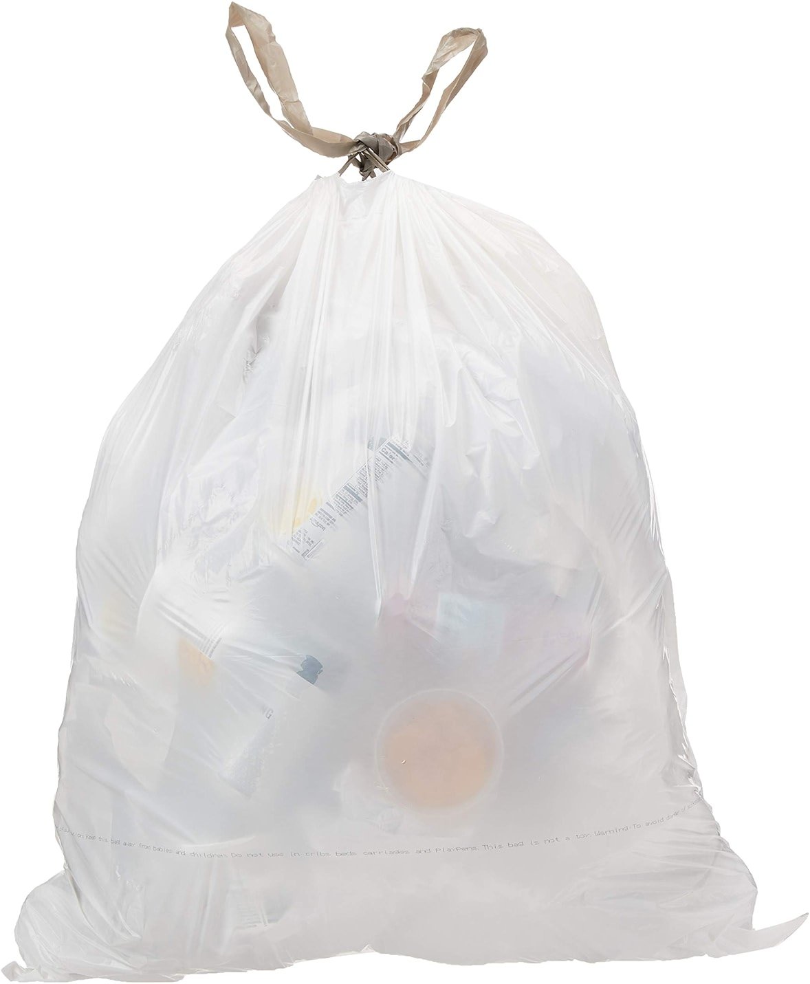 AmazonCommercial 18 Gallon Compactor Bags with Drawstring, 2 Mil, 50 Count - Product Image