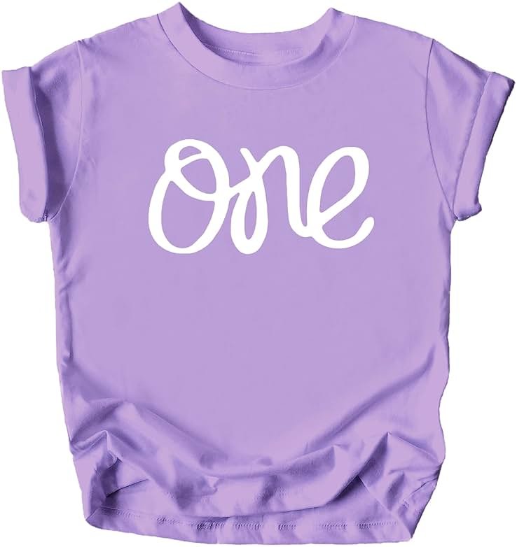 One 1st Birthday Shirt for Baby Girls First Birthday Outfit - Product Image