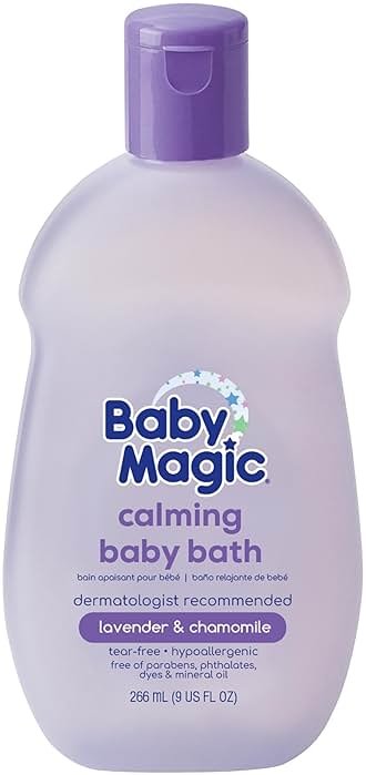 Baby Magic Calming Baby Bath, Lavender & Chamomile Scent, Specially Formulated for Baby's Delicate Skin, Made with Calendula, Tear Free, Hypoallergenic, Dermatologist Recommended, 9 Fl Oz - Product Image