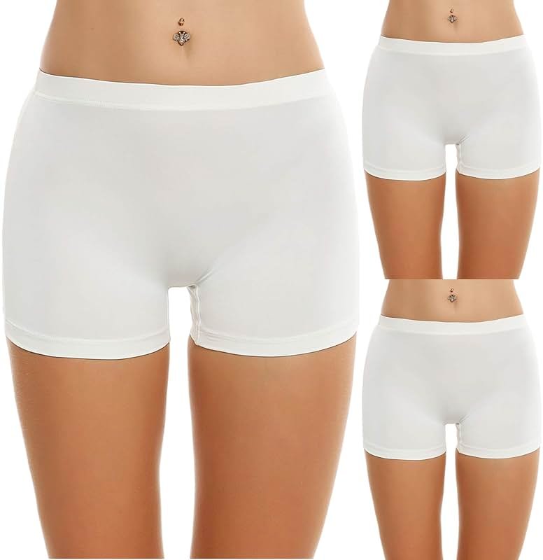Ekouaer Boyshort Panties Women's Soft Underwear Briefs Invisible Hipster 3 Pack Seamless Boxer Brief Panties S-XXL - Product Image