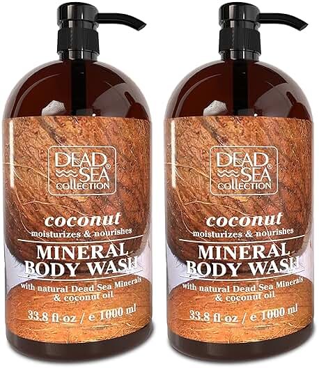 Dead Sea Collection Coconut Body Wash for Women and Men - with Pure Dead Sea Minerals and Coconut Oil - Cleanses and Moisturizes Skin - Pack of 2 (67.6 fl. oz) - Product Image