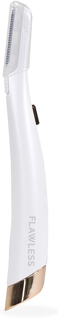 Finishing Touch Flawless Dermaplane Glo Lighted Facial Exfoliator - Non-Vibrating and Includes 6 Replacement Heads, White/Rose Gold - Product Image