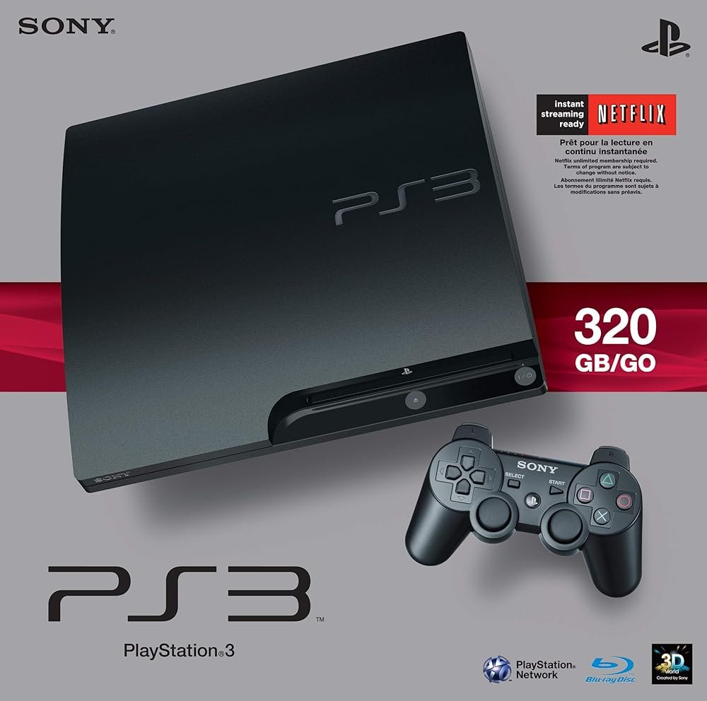 Sony PlayStation 3 Slim 320 GB Charcoal Black Console (Renewed) - Product Image