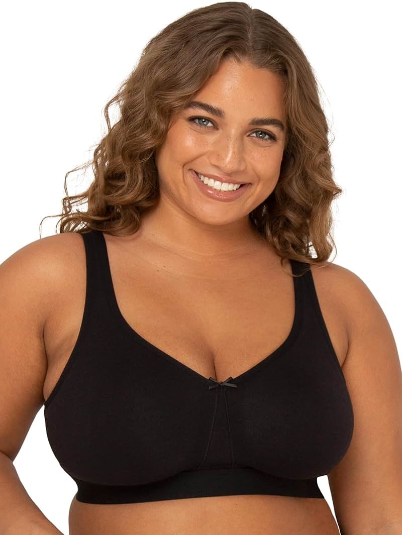 Fruit of The Loom Womens Plus Size Wireless Cotton Bra - Product Image