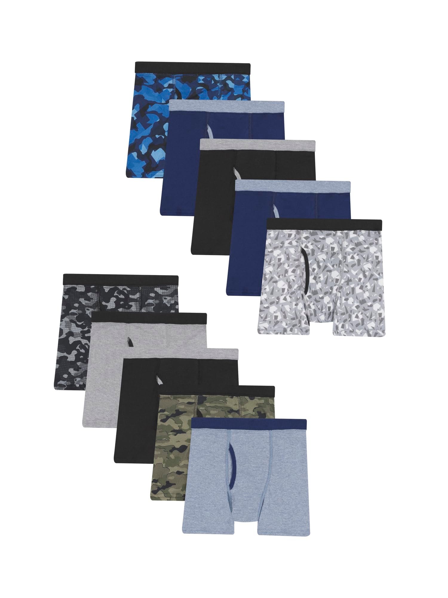 Hanes Boys' Underwear Boxer Briefs Or Briefs Pack, 8 Or 12 Pack, Cotton Stretch Underwear for Boys & Toddler Boys - Product Image