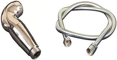 Chrome Plumbing-Sprayer Kit - Sprayer Head and Hose perfect for Pedicure Spa, Shampoo Bowl, Sink, Bathroom, Kitchen Fixtures - Product Image