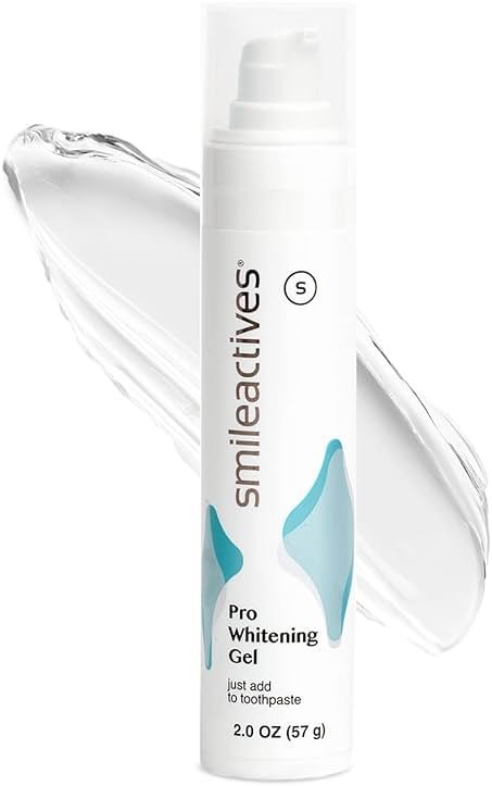 Smileactives Teeth Whitening Gel, Clinical-Grade Hydrogen Peroxide for Long Lasting White Teeth – Simply Add to Toothpaste to Permanently Remove Coffee Stains & More, 2 oz - Product Image
