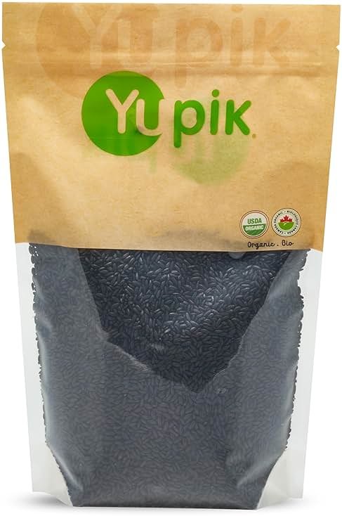 Yupik Organic Ancient Black Rice, 2.2 lb (35.2 oz), USDA certified, Kosher, Gluten-free, Whole Grain, Ideal for Cooking, Side Dishes, and Salads - Product Image