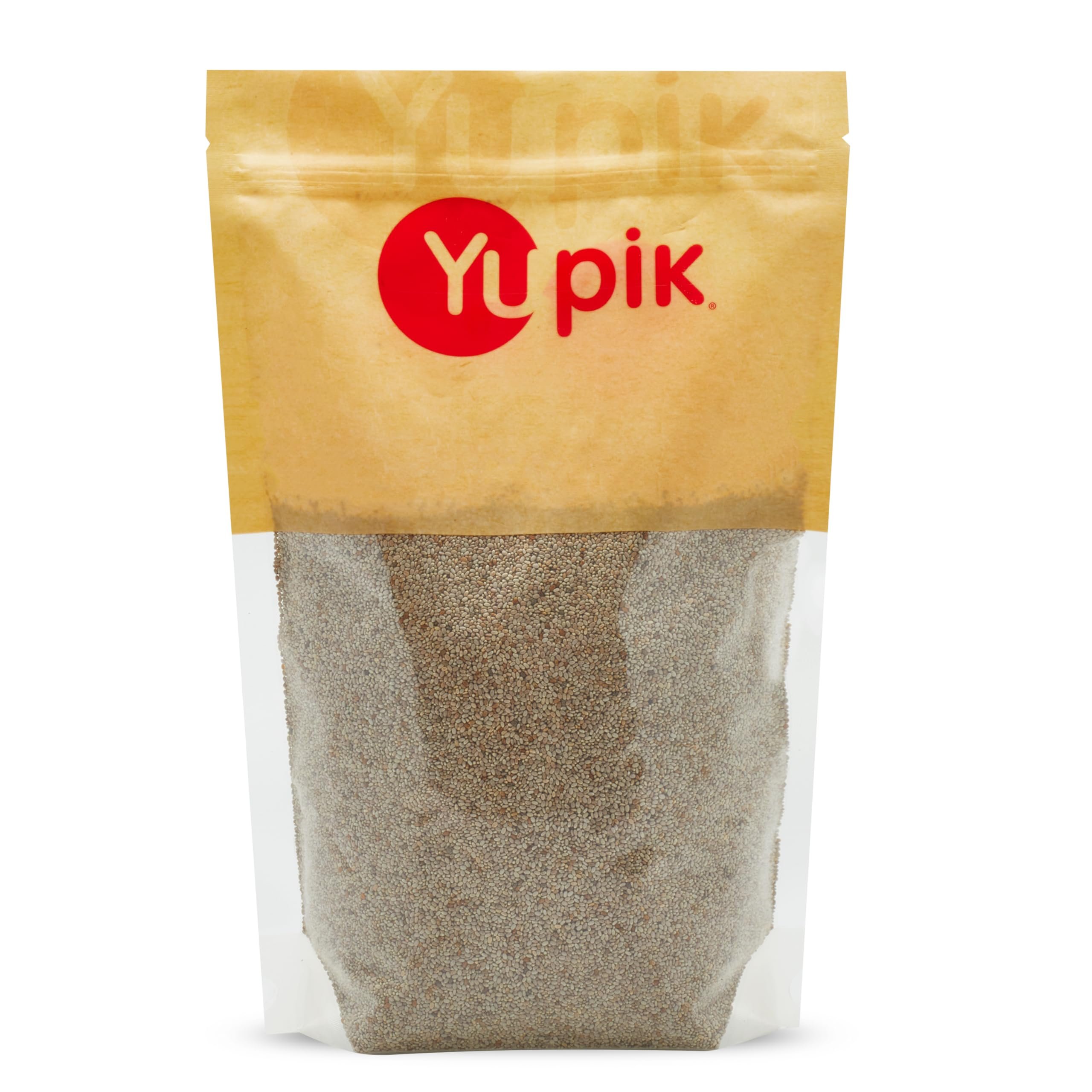 Yupik Raw White Chia Seeds, 2.2 lb (35.2 oz), Gluten-Free, Kosher, Vegan, Natural Seeds, Plant-Based Superfood, Rich in Fiber, Source of Omega-3, Ideal for Chia Pudding & Smoothies, Gels Easily - Product Image
