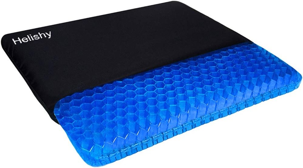 Helishy Gel Seat Cushion, Double Thick Egg Gel Cushion for Pressure Pain Relief, Breathable Wheelchair Cushion Chair Pads for Car Seat Office Chair (16x14x1.65inch) - Product Image
