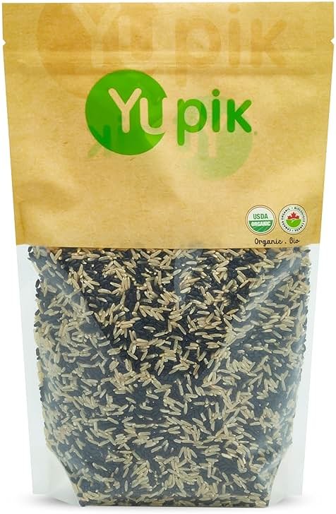 Yupik Organic Ancient Black Rice Mix, 2.2 lb (35.2 oz), Non-GMO, Vegan, Kosher, Brown & Black Whole Grain Rice Blend, Salt-Free, Source of Fiber, Easy Preparation, Ideal for Side Dishes & More - Product Image