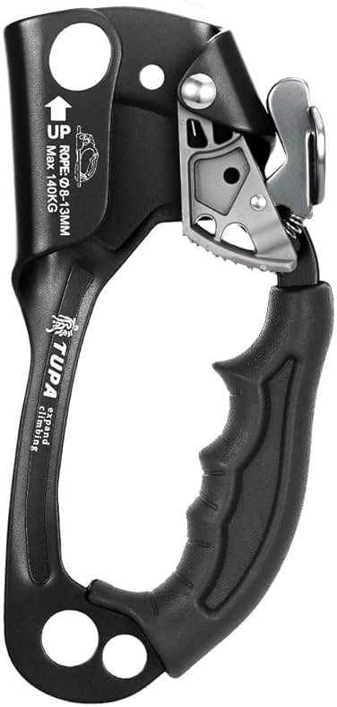 Lixada Climbing Hand Ascender 8-13mm Vertical Rope Access with Ergonomic Rubber Handle CE Certified Strong Rappelling Gear Equipment for Rock Climbing Tree Arborist, Rescue Caving - Product Image