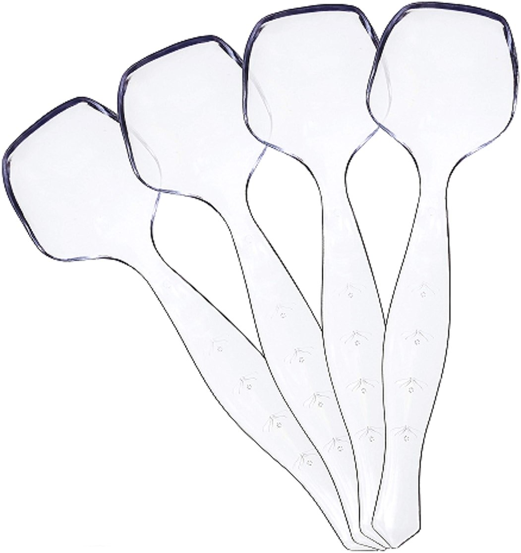 Plasticpro Disposable Plastic Serving Spoons Durable Heavy Duty Premium Serving Utensils Clear Pack of 12 - Product Image