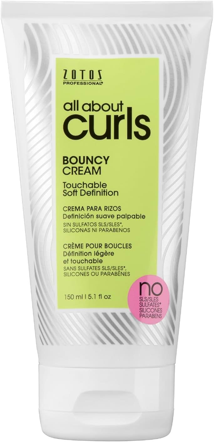 ALL ABOUT CURLS Bouncy Cream | For Curly Hair Styling | Moisturize, Define & Enhance Texture | Reduce Frizz & Boost Shine | Soft Definition | Vegan & Cruelty Free | Sulfate & Paraben Free - Product Image