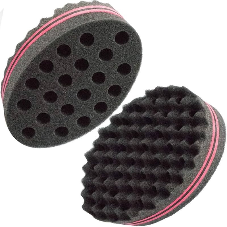Hair Magic Twist Sponge: Two-Sided Dread Afro Coil Barber Tool for Curling and Waving Men's and Women's Long/Short Hair, 1 Pc - Product Image
