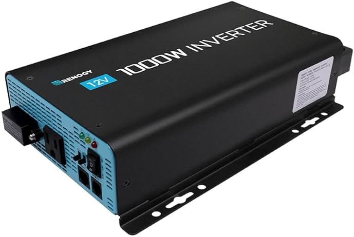 Renogy 1000W Pure Sine Wave Inverter with ECO Mode, 12V DC to AC 120V 110V Converter for Off-Grid Solar System, Home, RV, Solar Power Inverter with Remote Switch, Surge 2000W - Product Image