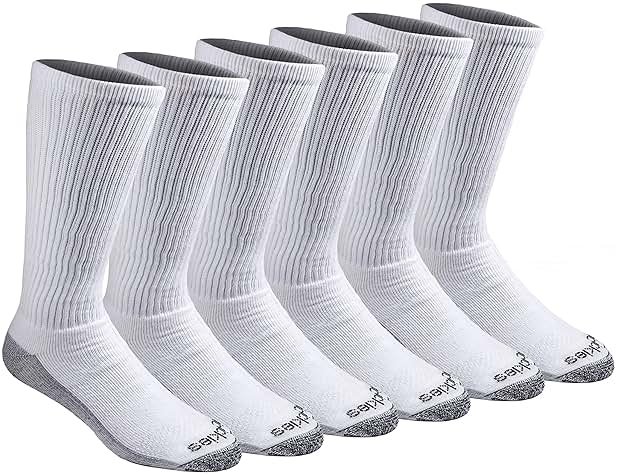Dickies Men's Dri-Tech Moisture Control Boot-Length Socks, Available in L-XL (6, 12 Pairs) - Product Image
