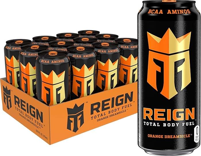 Reign Total Body Fuel, Orange Dreamsicle, Fitness & Performance Drink, 16 Fl Oz (Pack of 12) - Product Image
