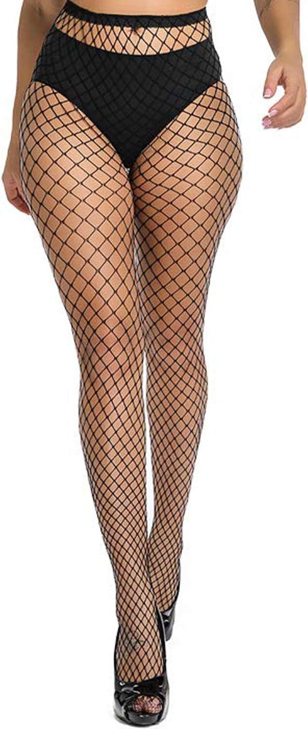 Confonze Fishnet Stockings Womens High Waist Tights Sexy Sheer Mesh Pantyhose - Product Image