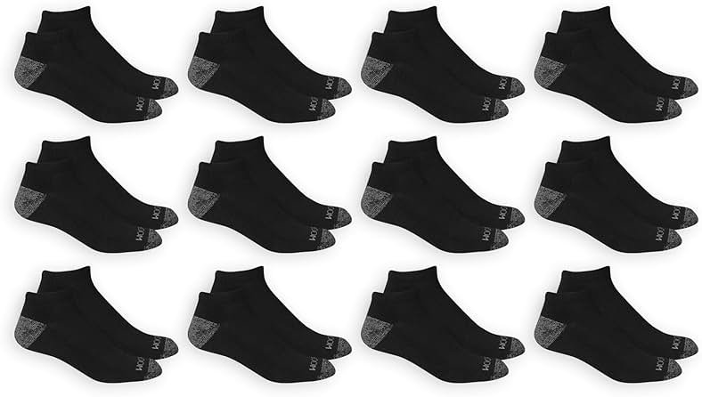 Fruit of the Loom Men's Dual Defense Low Cut Socks, Odor Protection with Half Cushion, Multi-Packs - Product Image