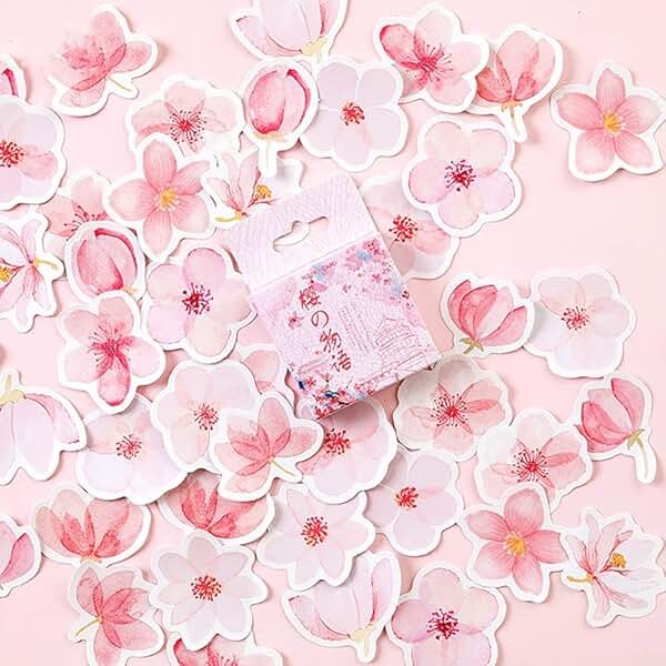 45PCS Small Scrapbooks Laptop Stickers, Doraking Boxed Flowers Monogatari Stickers for Laptop, Scrapbooking, Suitcase, Wallet - Product Image