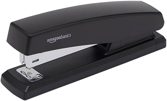 Amazon Basics Stapler Value Pack, 25 Sheet Capacity, Standard, with 3000 Staples and 3 Staple Removers, Black, 3-Pack - Product Image