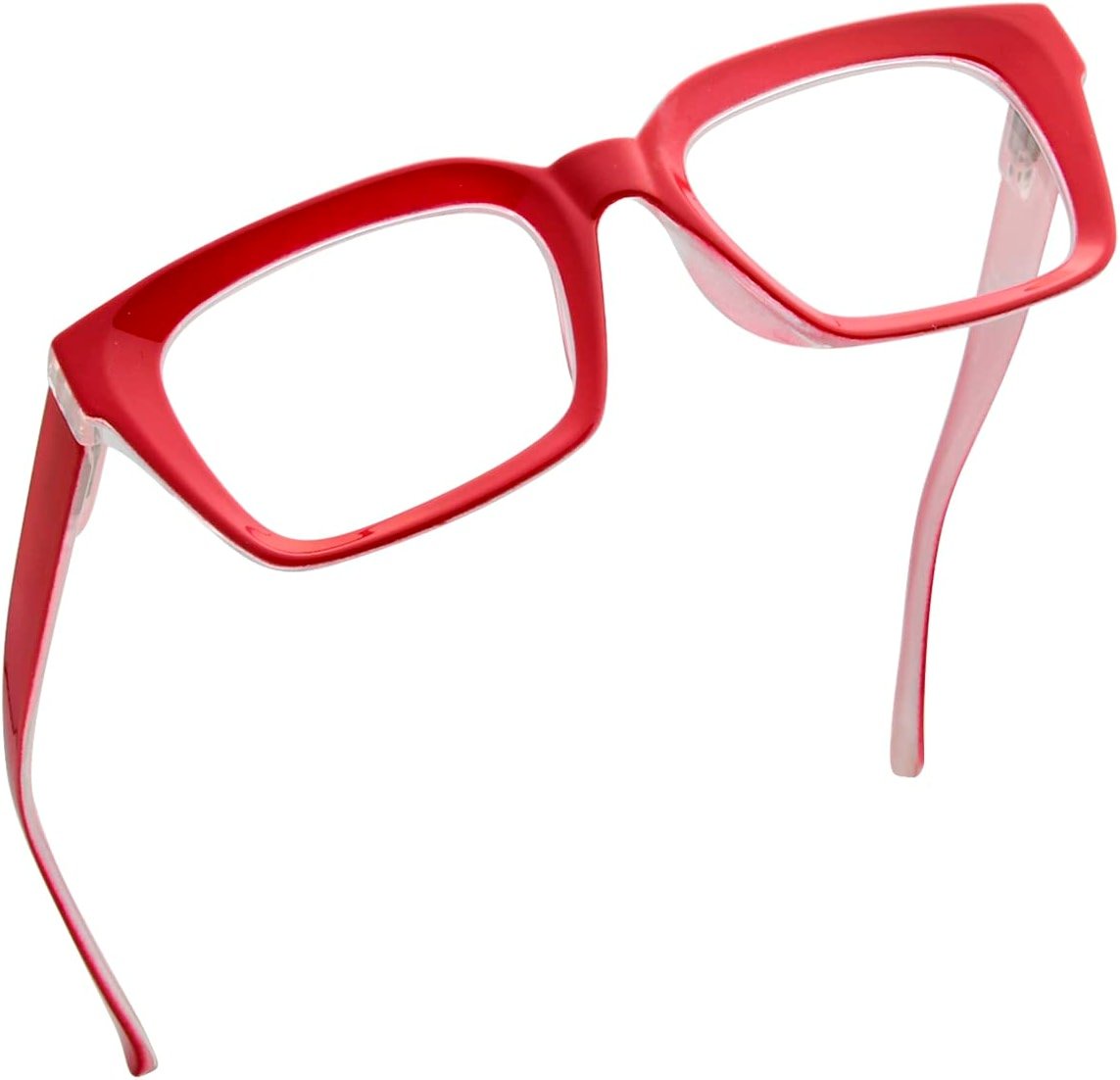 Eyekepper Ladies Reading Glasses - Oversized Square Design Readers for Women Red - Product Image