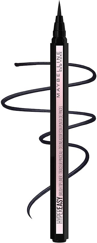 Maybelline Hyper Easy Liquid Pen No-Skip Eyeliner, Satin Finish, Waterproof Formula, Pitch Black, 0.018 Fl Oz - Product Image