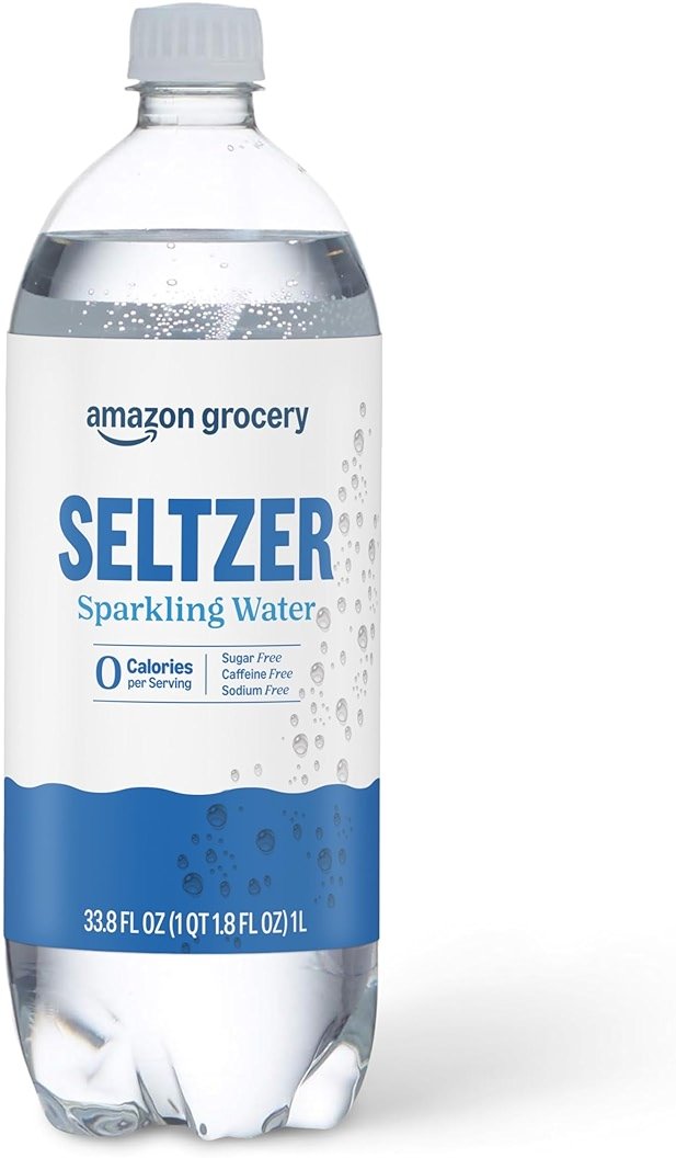 Amazon Grocery, Seltzer Sparkling Water, 33.8 Fl Oz - Product Image