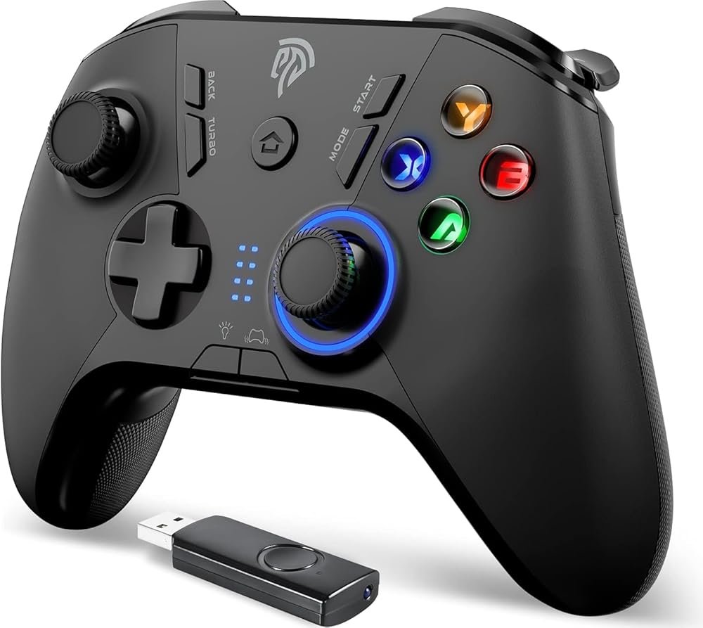EasySMX 2.4G Wireless Gaming Controller for Windows PC, Steam Deck, PS3 & Android TV Box, Plug and Play Gamepad with Dual Vibration, 4 Back Paddles, Up to 14-Hour Battery Life - Product Image