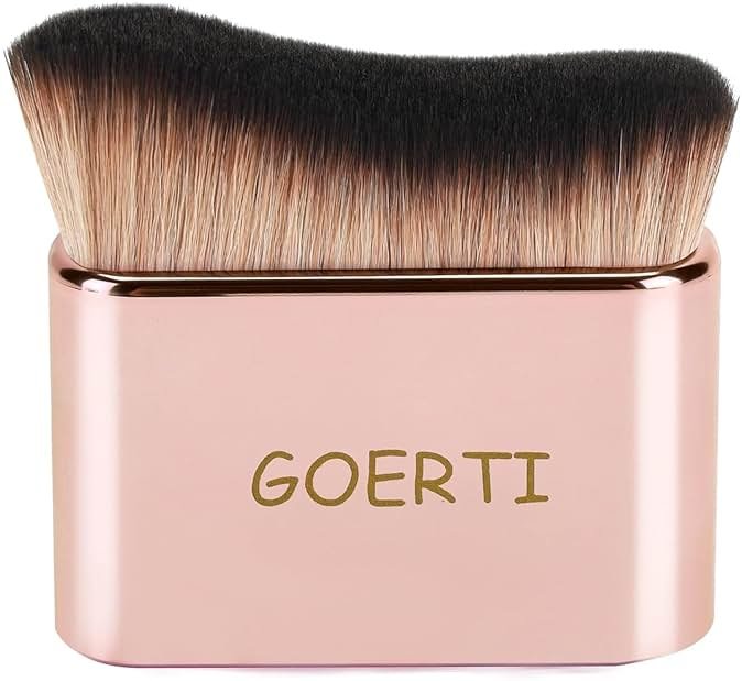 GOERTI Professional Body Makeup Brush, Kabuki Foundation Brush Makeup Brush, Self Tanner Brush, Self Tanning Applicator, Blend & Blur Body Bronzer Tan Brush for Lotion Cream Powder Liquid - Product Image